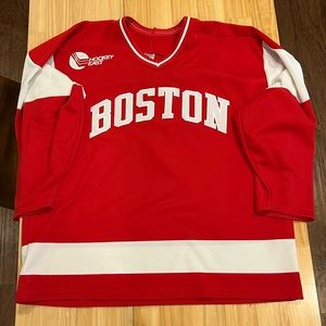 Vintage 1983 Boston University Hockey Jersey CCM Sport Maska Made In Canada XL
